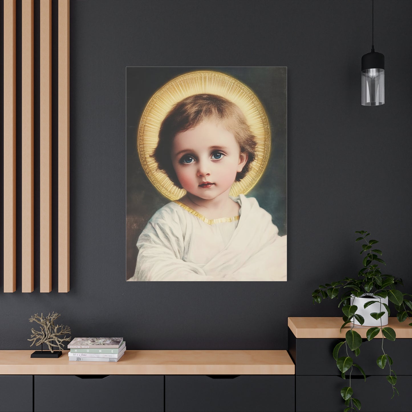 Jesus Child Catholic Canvas Wall Art, Christian Decor