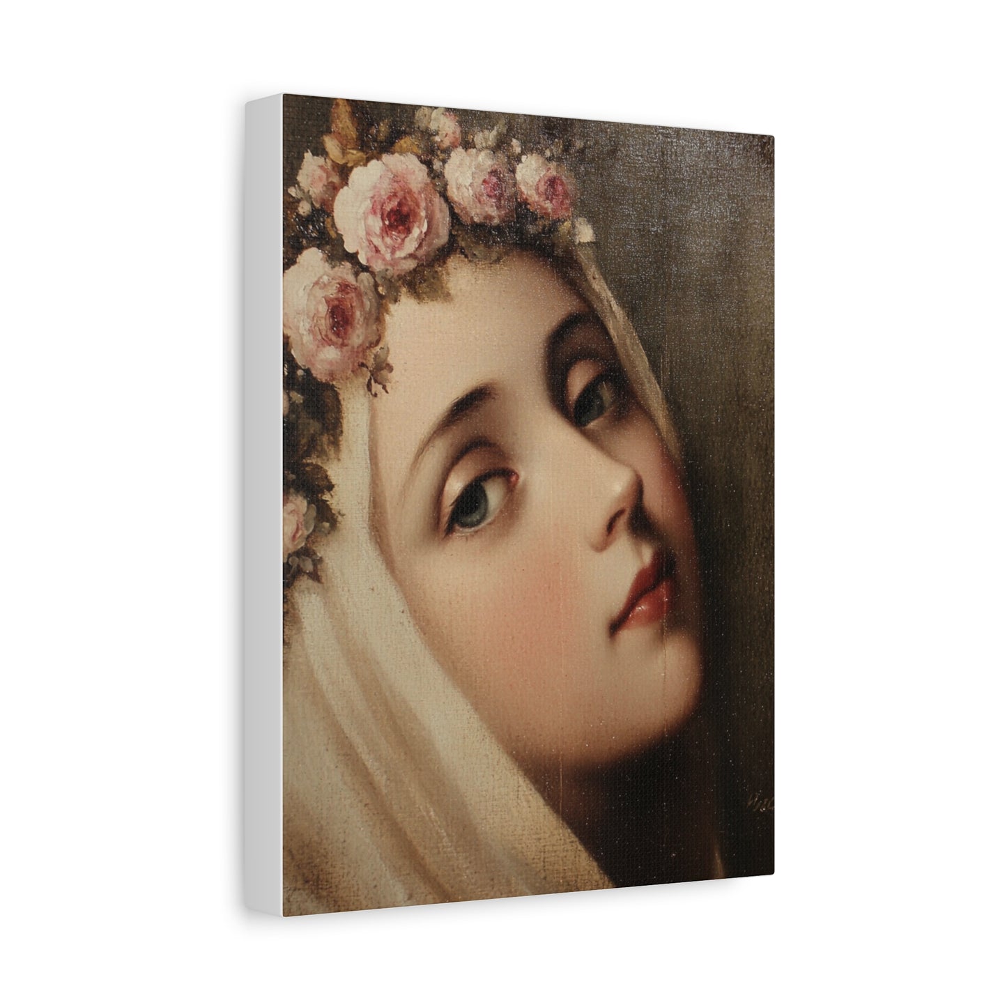 Ready To Hang - St. Rose of Lima Close Up Image Catholic Canvas Wall Art, Christian Decor