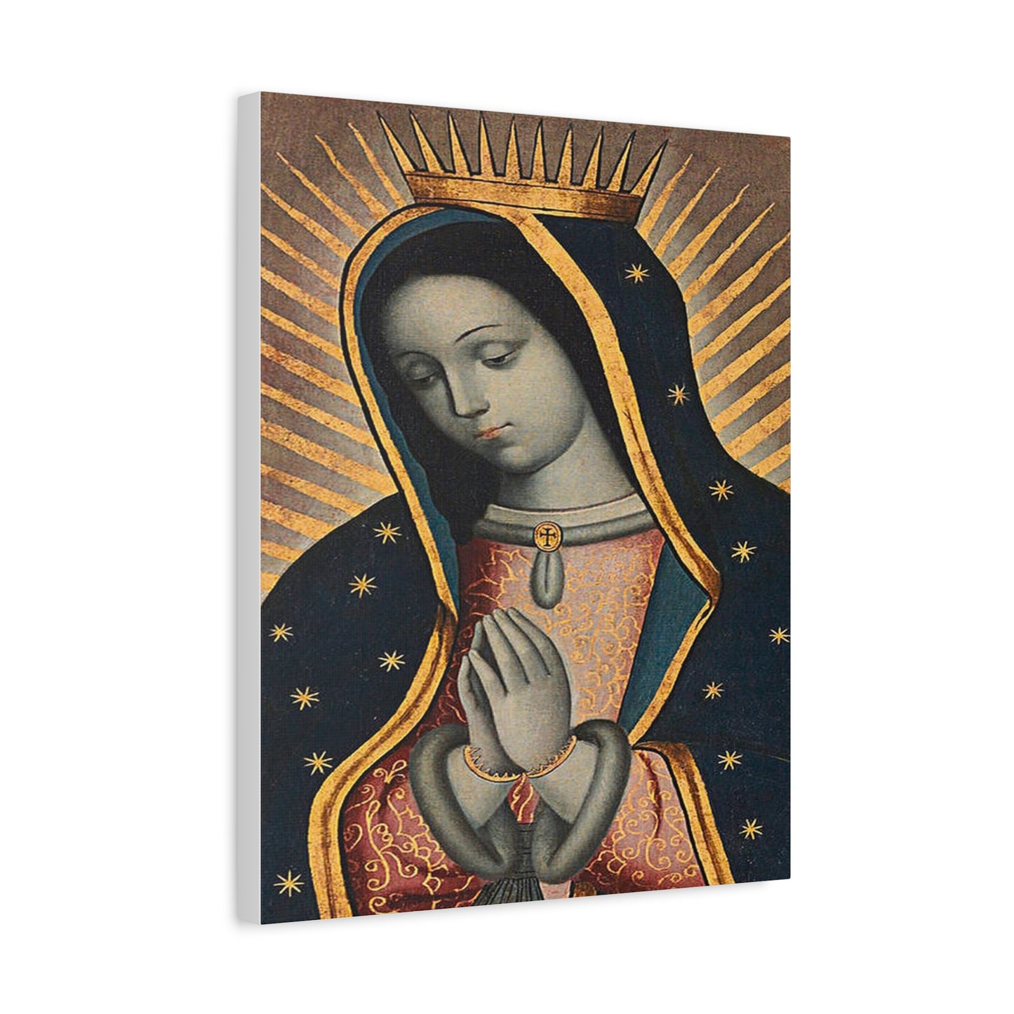 Virgin Of Guadalupe Catholic HQ Print on Canvas Ready To Hang - Virgin Mary Canvas