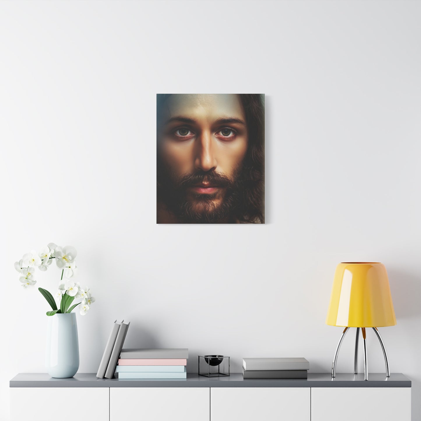 Jesus Christ Holy Face Catholic Canvas Wall Art, Christian Decor