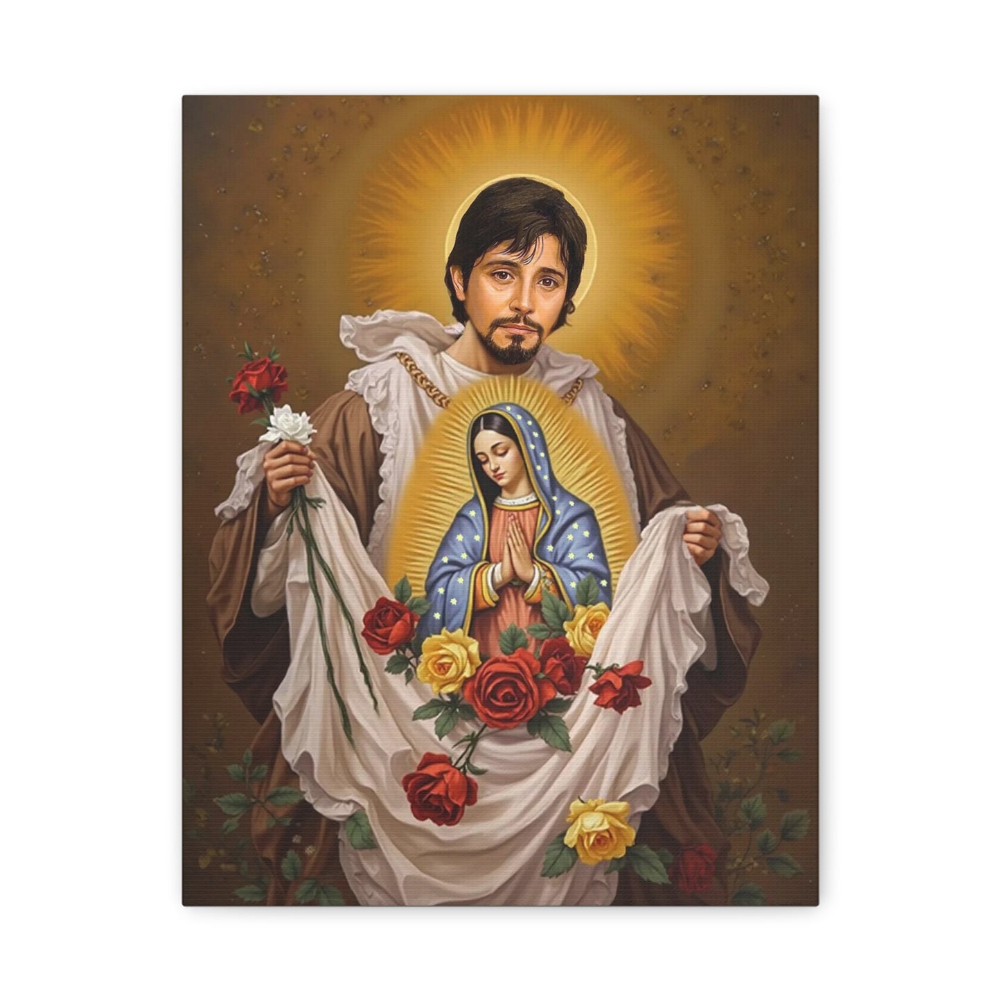 St. Juan Diego Catholic Canvas Wall Art, Christian Decor