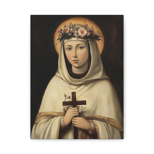 Ready To Hang - St. Rose of Lima Catholic Canvas Wall Art, Christian Decor