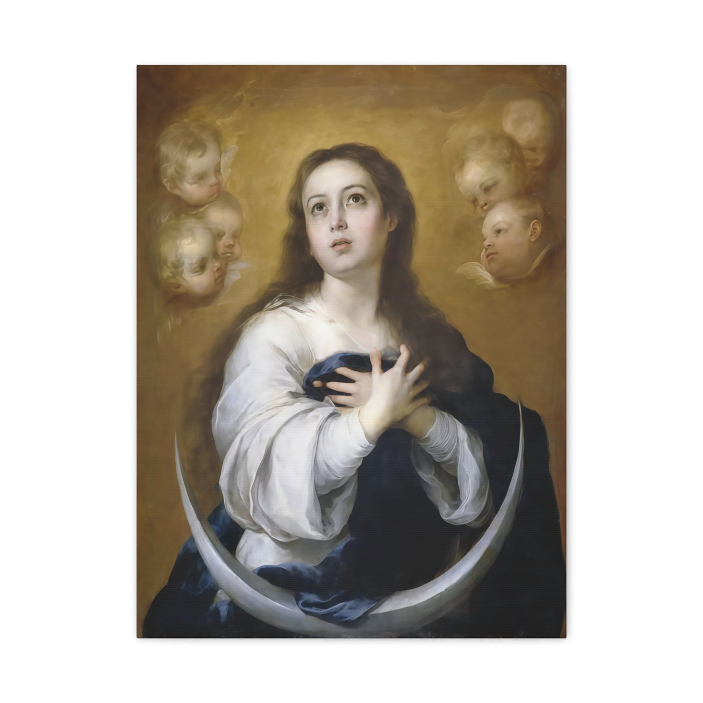 Ready to Hang - Immaculate Conception Virgin Mary Catholic Canvas Wall Art, Christian Decor