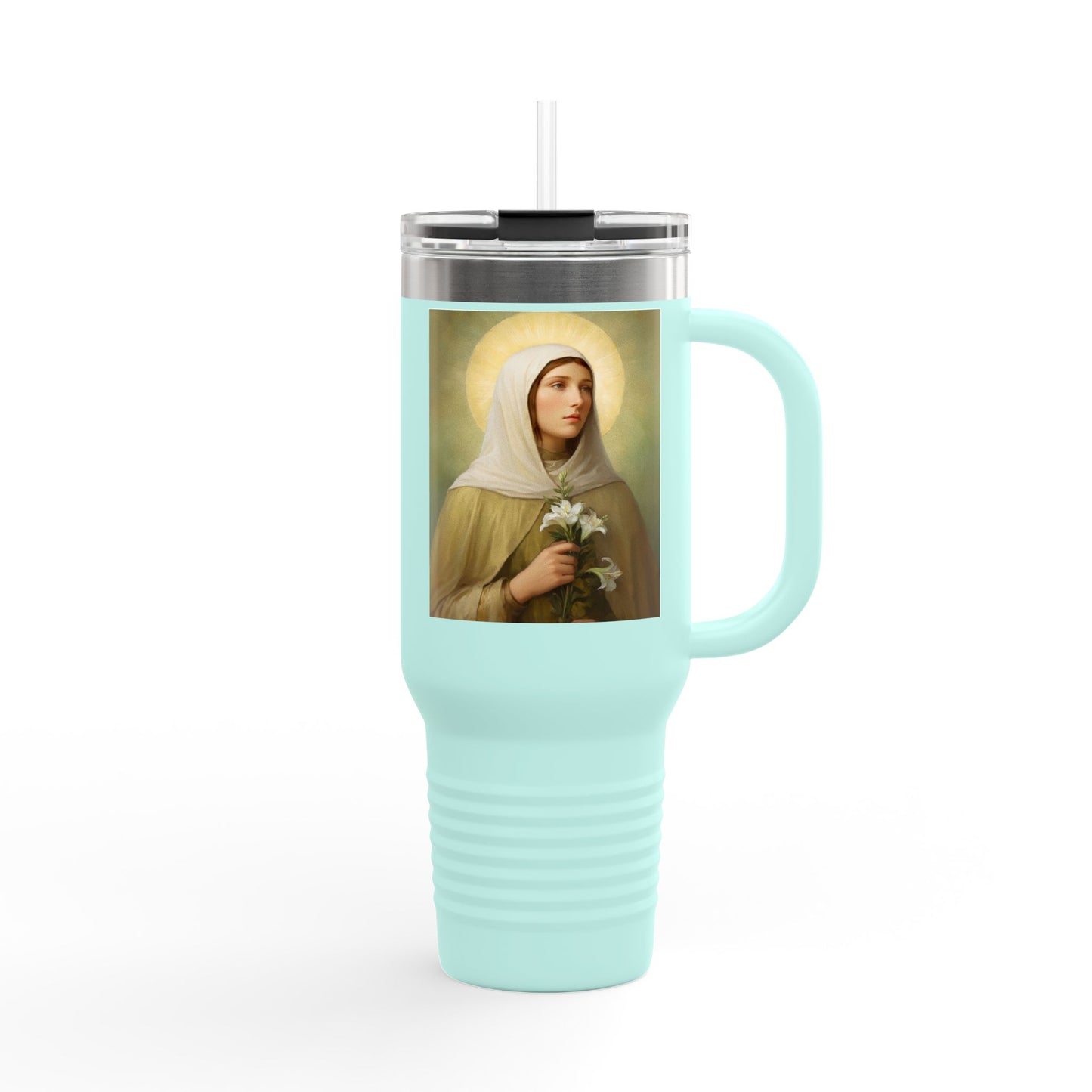 St.Ada Insulated Travel Mug - Perfect for Nature Lovers, Faith, Spiritual Gifts 40oz