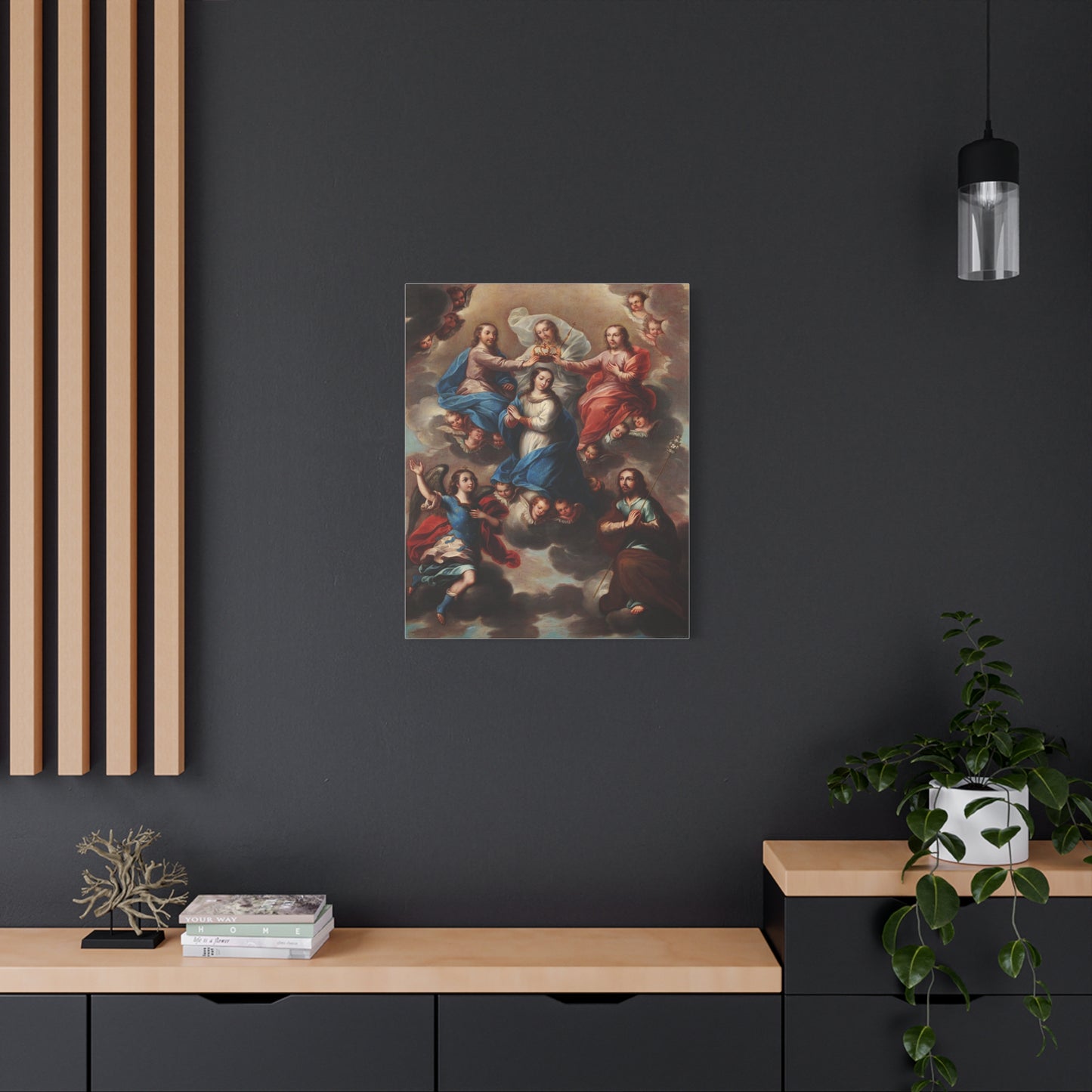 The Crowning of the Virgin Catholic HQ Print on Canvas Ready To Hang - Virgin Mary Canvas