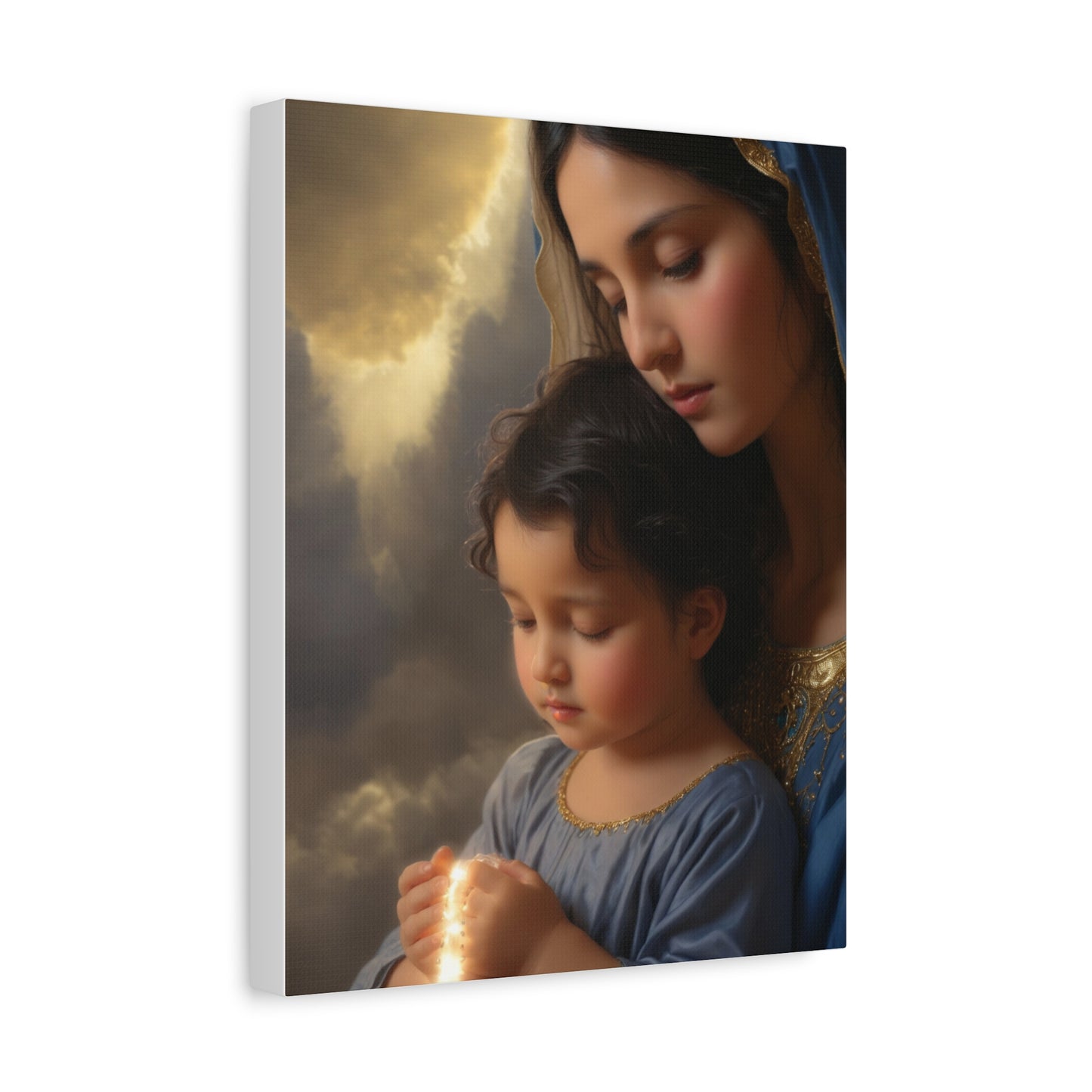 Mary and Baby Jesus Catholic Canvas Wall Art, Christian Decor