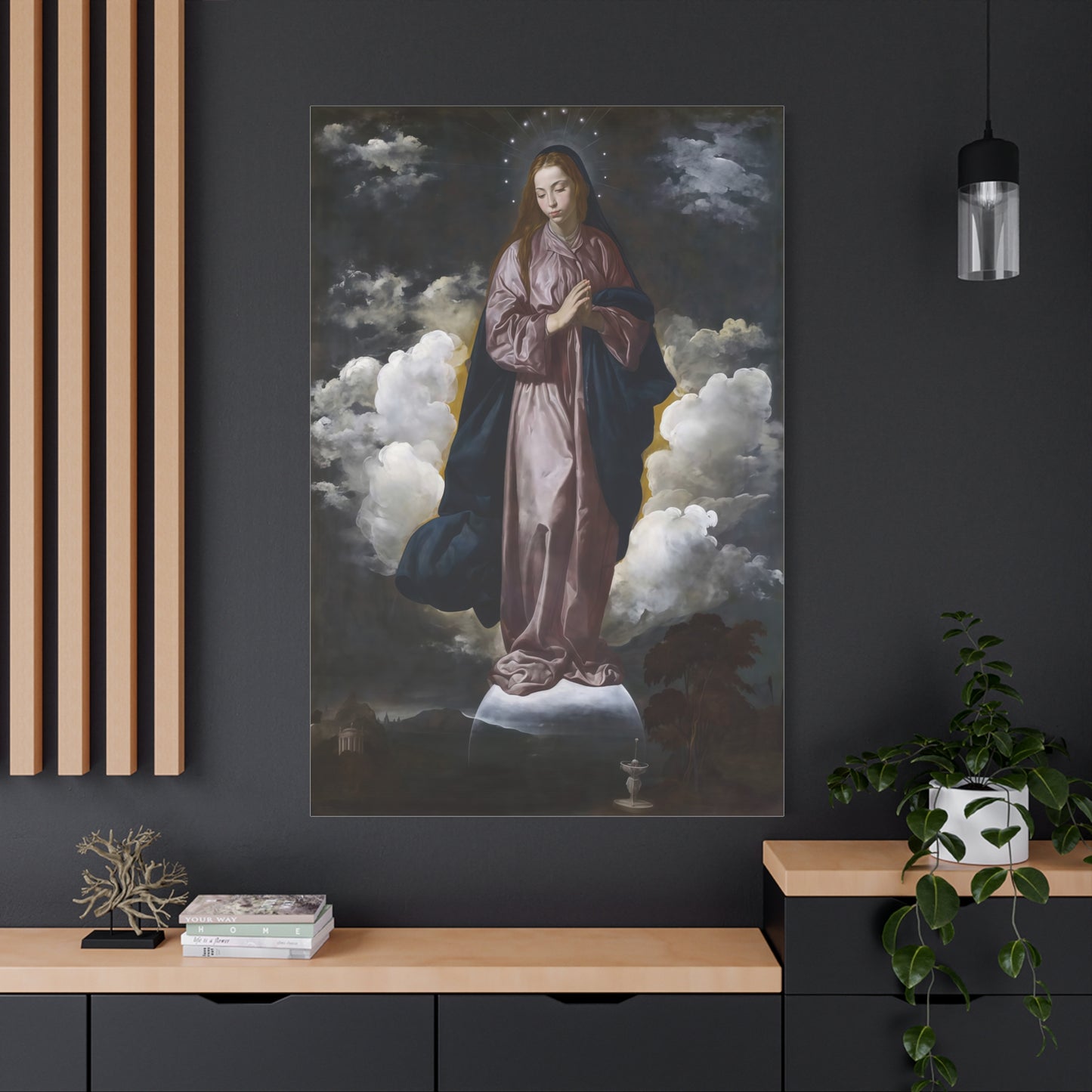 Ready To Hang - Mary Immaculate Conception Catholic Canvas Wall Art, Christian Decor