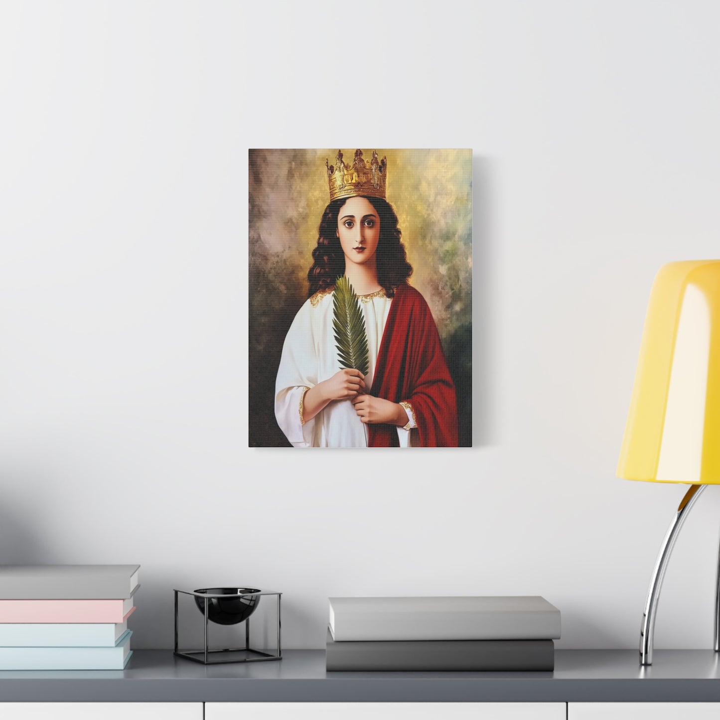 St Barbara Canvas Print, Catholic Decor Wall, Gift Religious Christian