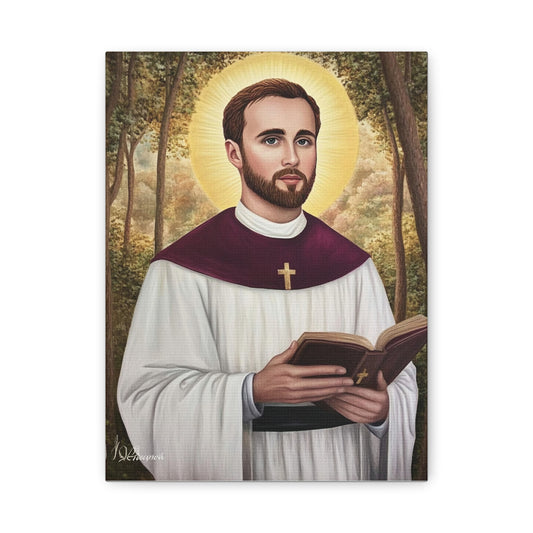 St. Gabriel Lalemant Catholic Canvas Wall Art, Christian Decor