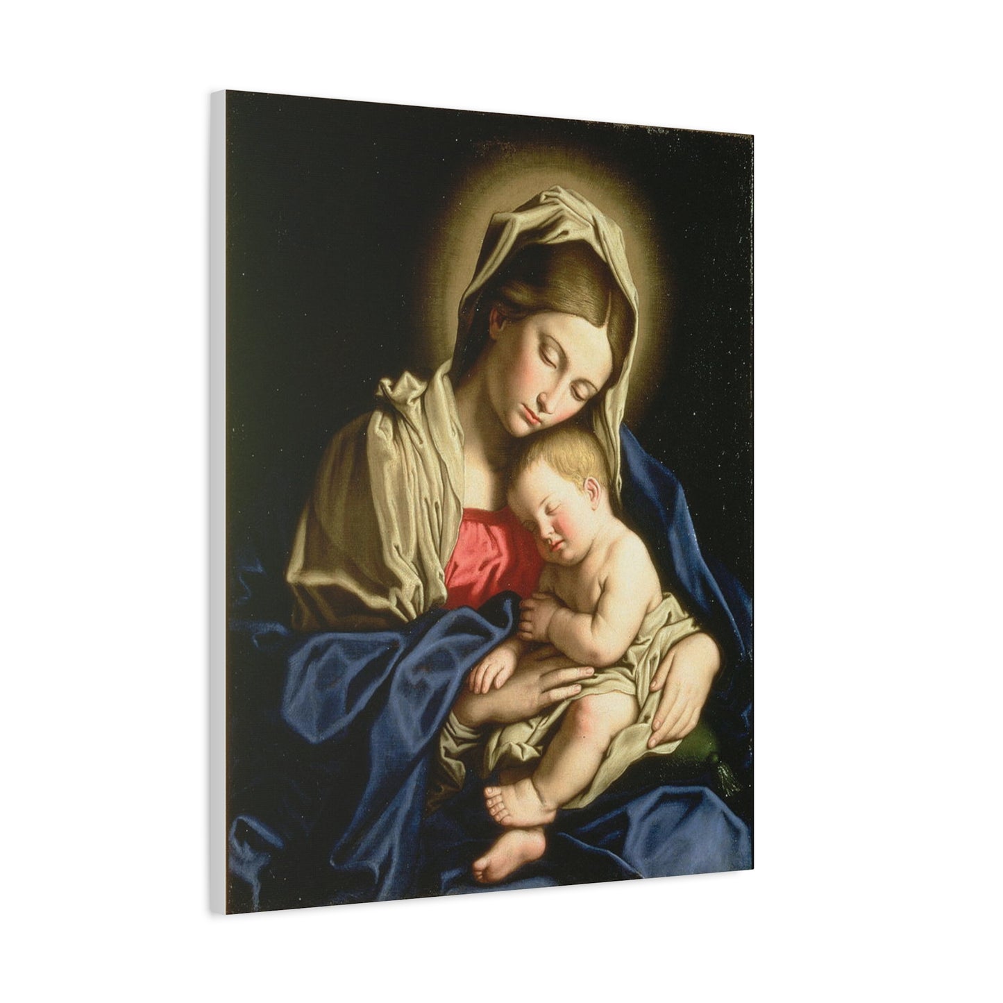 Madonna And Child Catholic HQ Print on Canvas Ready To Hang - Virgin Mary Canvas