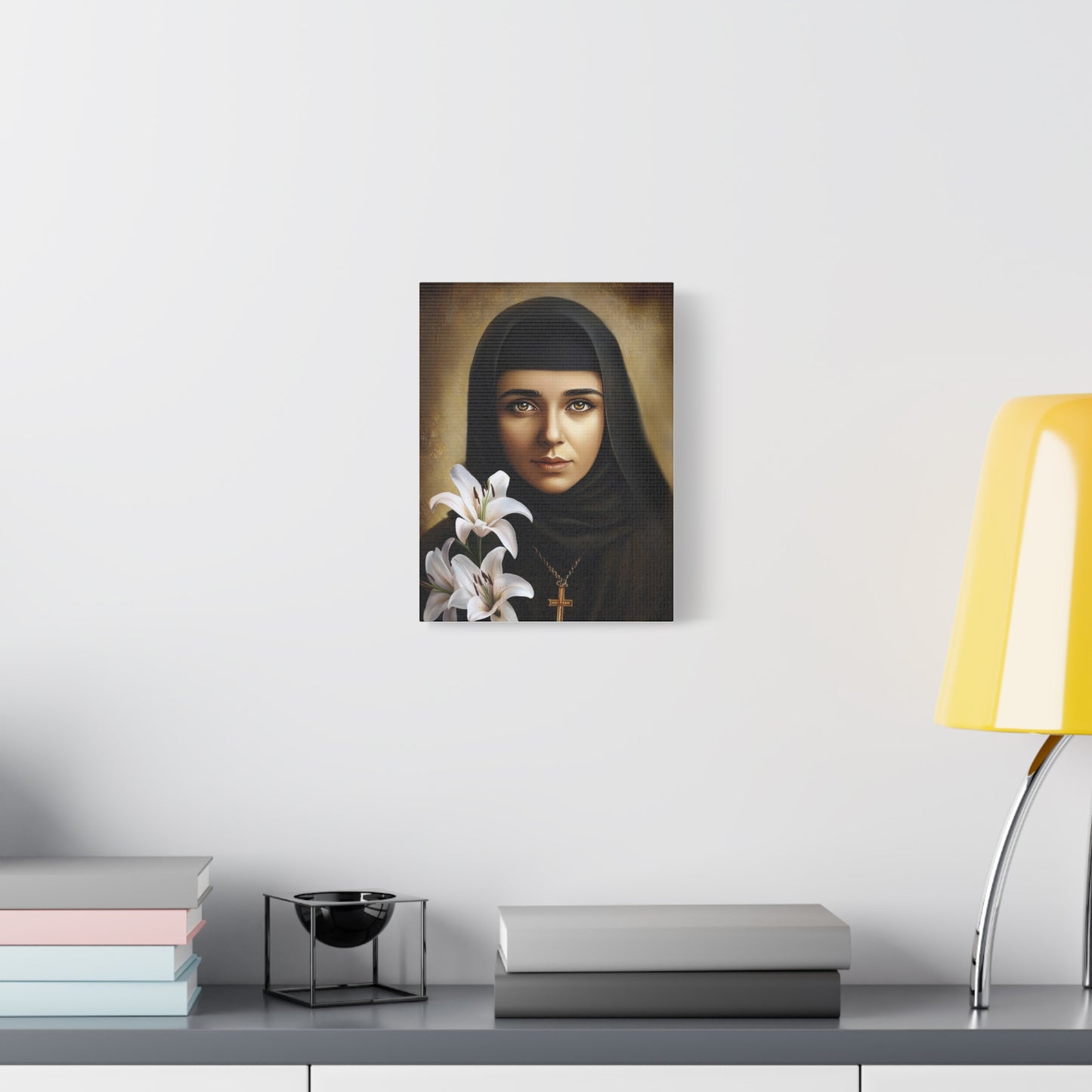 Ready To Hang - St. Rafqa Rebecca Catholic Canvas Wall Art, Christian Decor