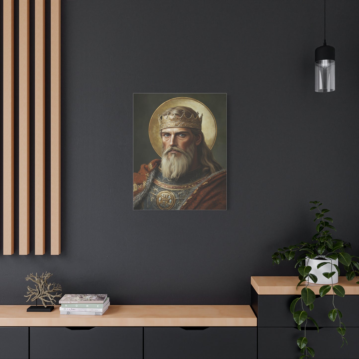 Ready to Hang - St. Olaf of Norway Catholic Canvas Wall Art, Christian Decor
