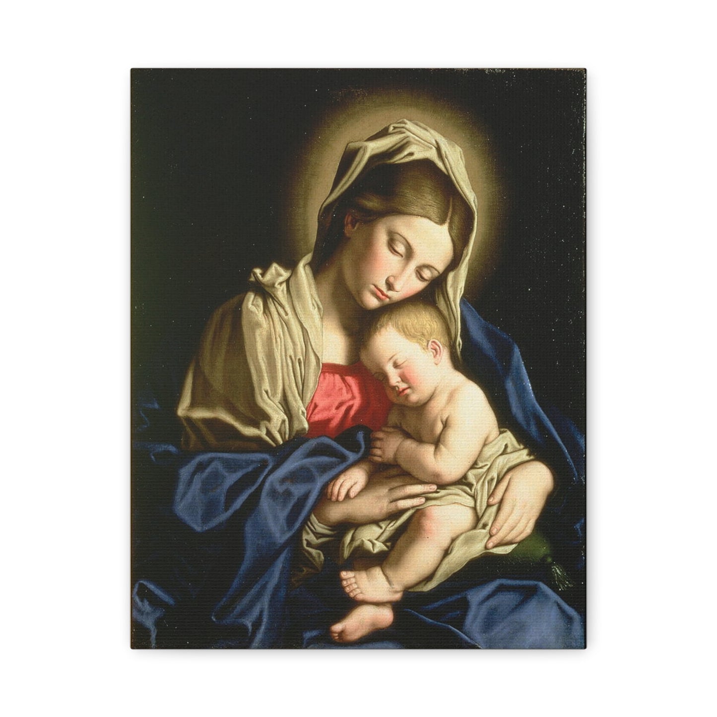 Madonna And Child Catholic HQ Print on Canvas Ready To Hang - Virgin Mary Canvas