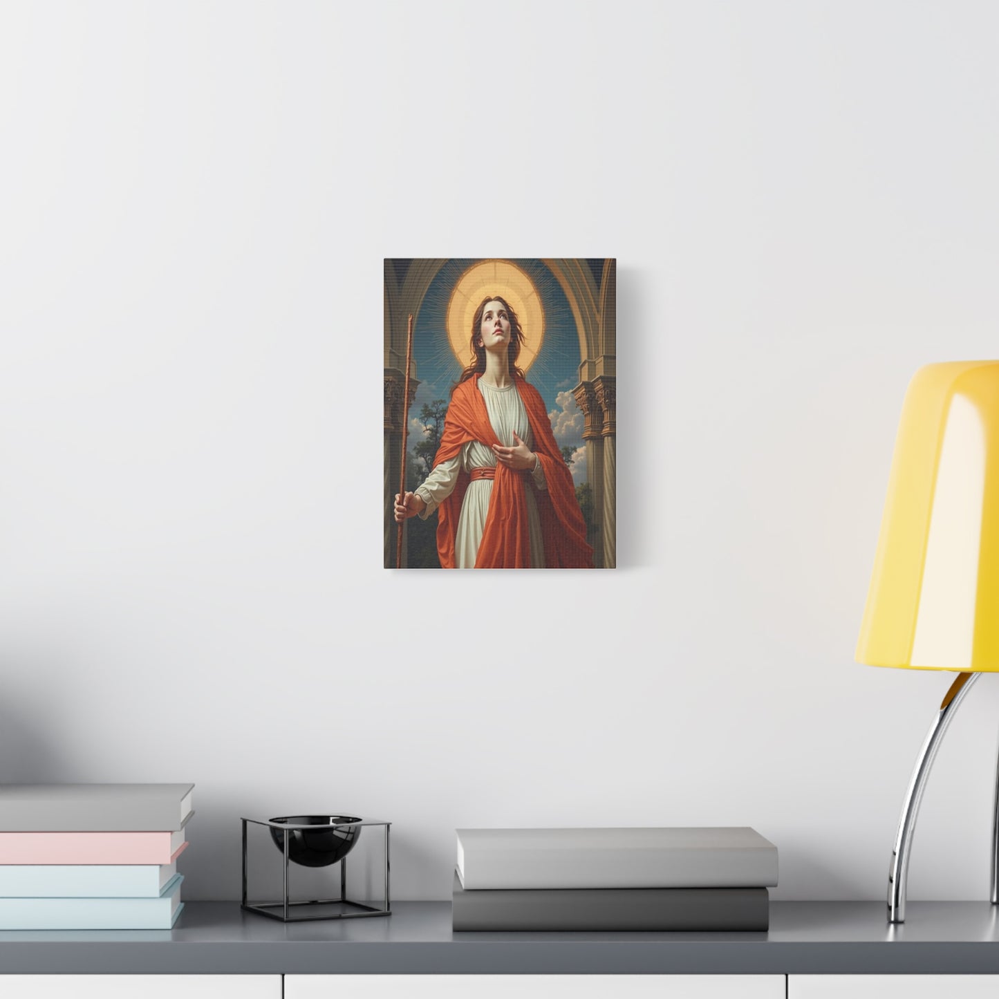 St Bibiana Canvas Print, Catholic Decor Wall, Gift Religious Christian