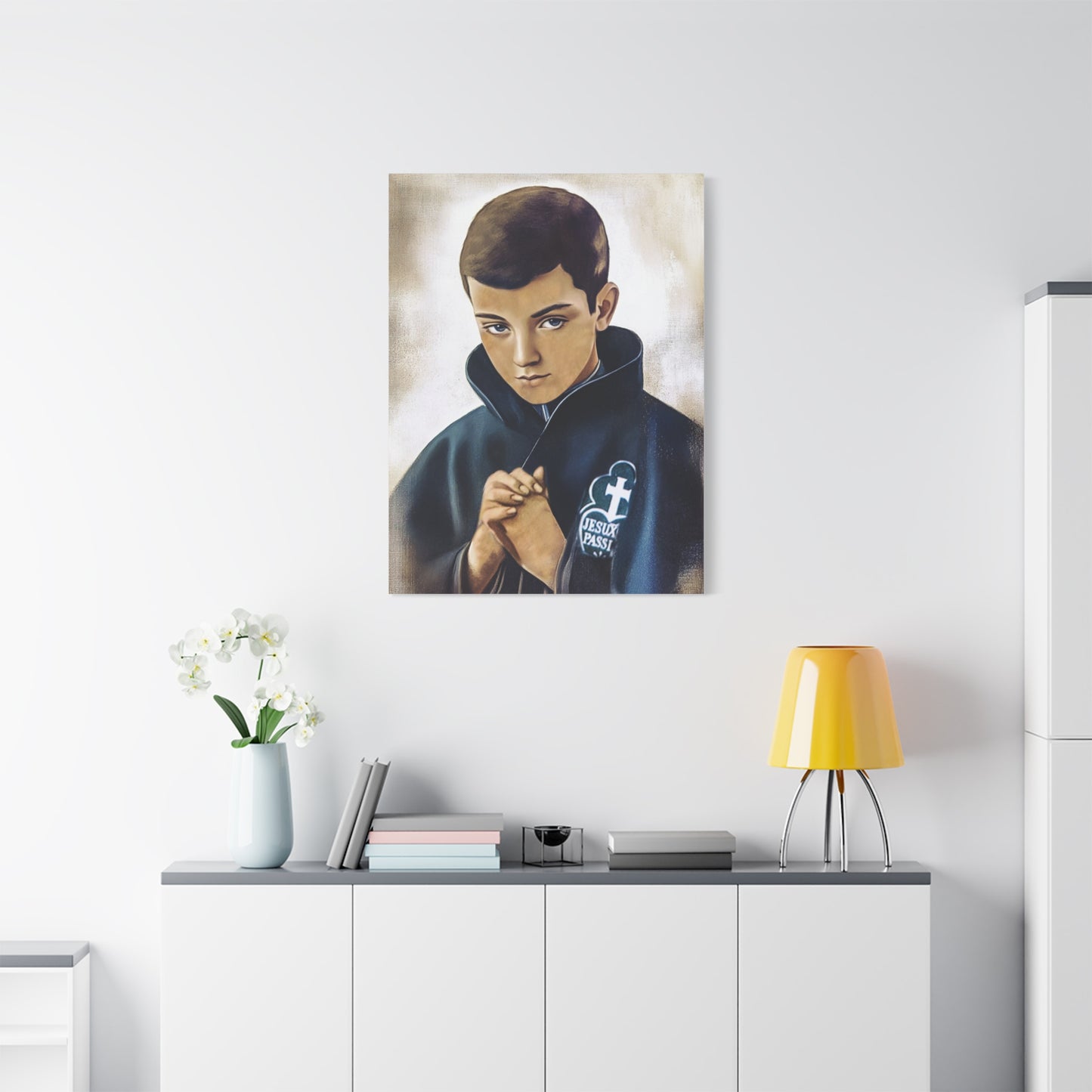 St. Gabriel Our Lady of Sorrows Catholic Canvas Wall Art, Christian Decor