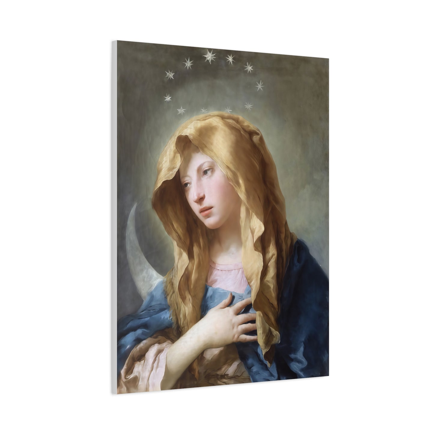 Ready To Hang - Mother Mary Immaculate Conception Art Catholic Canvas Wall Art, Christian Decor