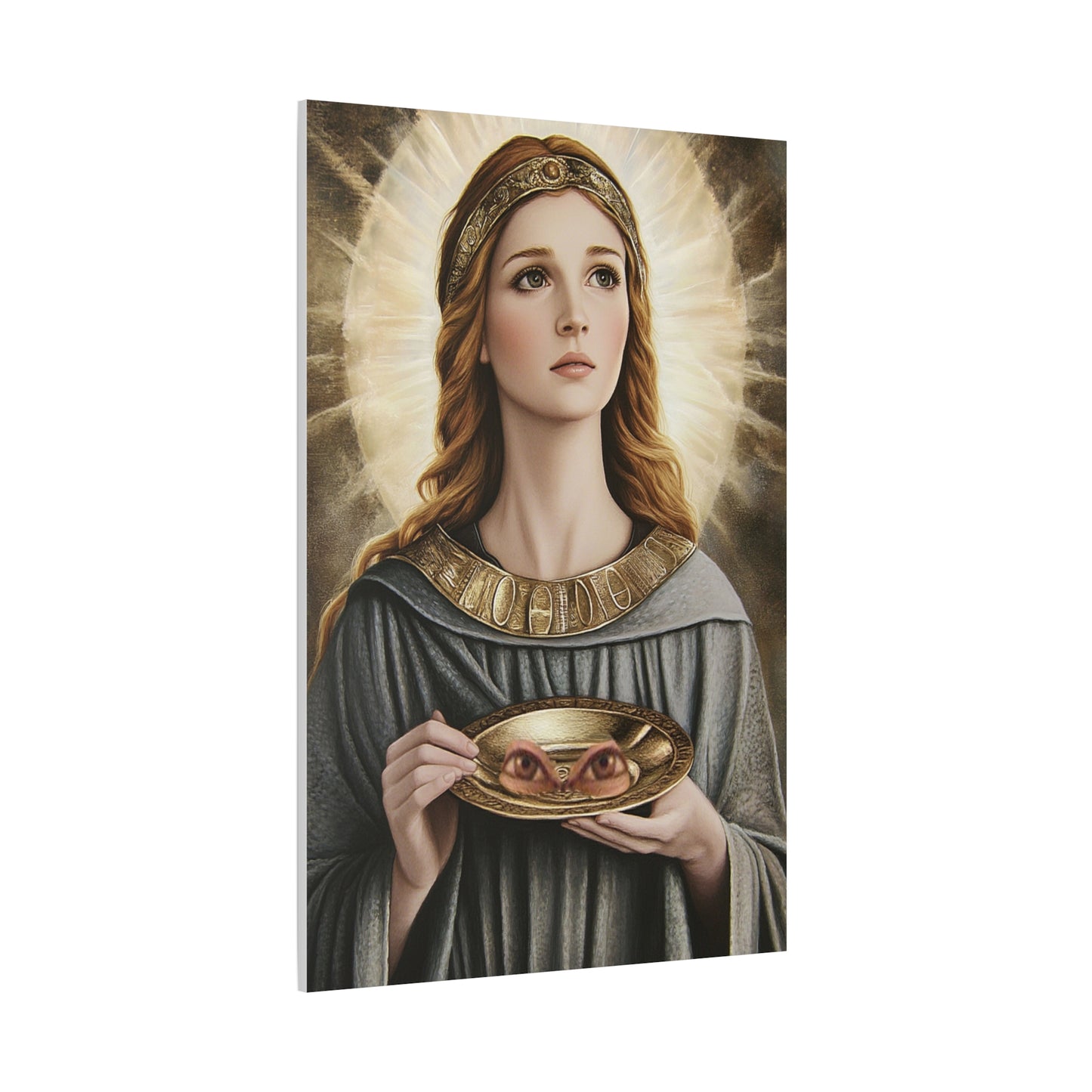 St. Lucy Catholic Canvas Wall Art, Christian Decor
