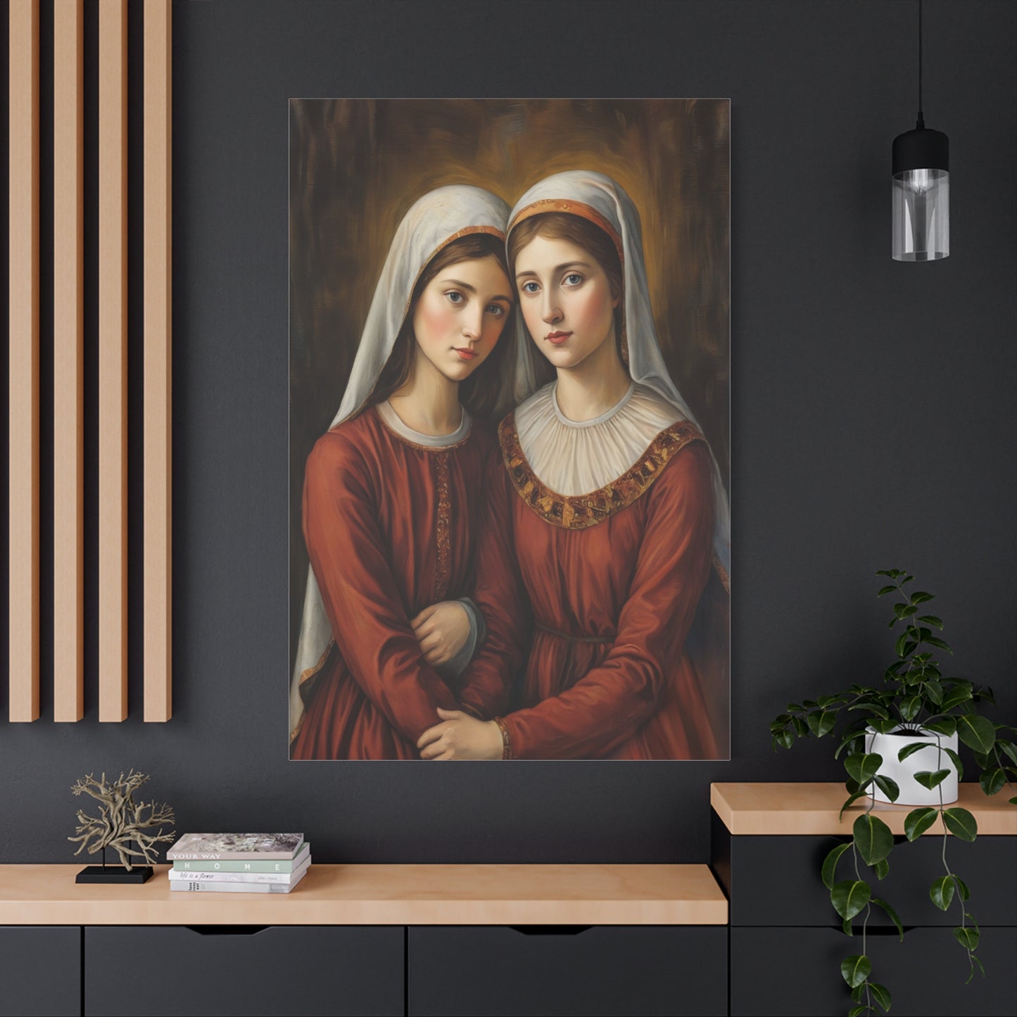 Ready to Hang - Sts. Perpetua and Felicity Catholic Canvas Wall Art, Christian Decor