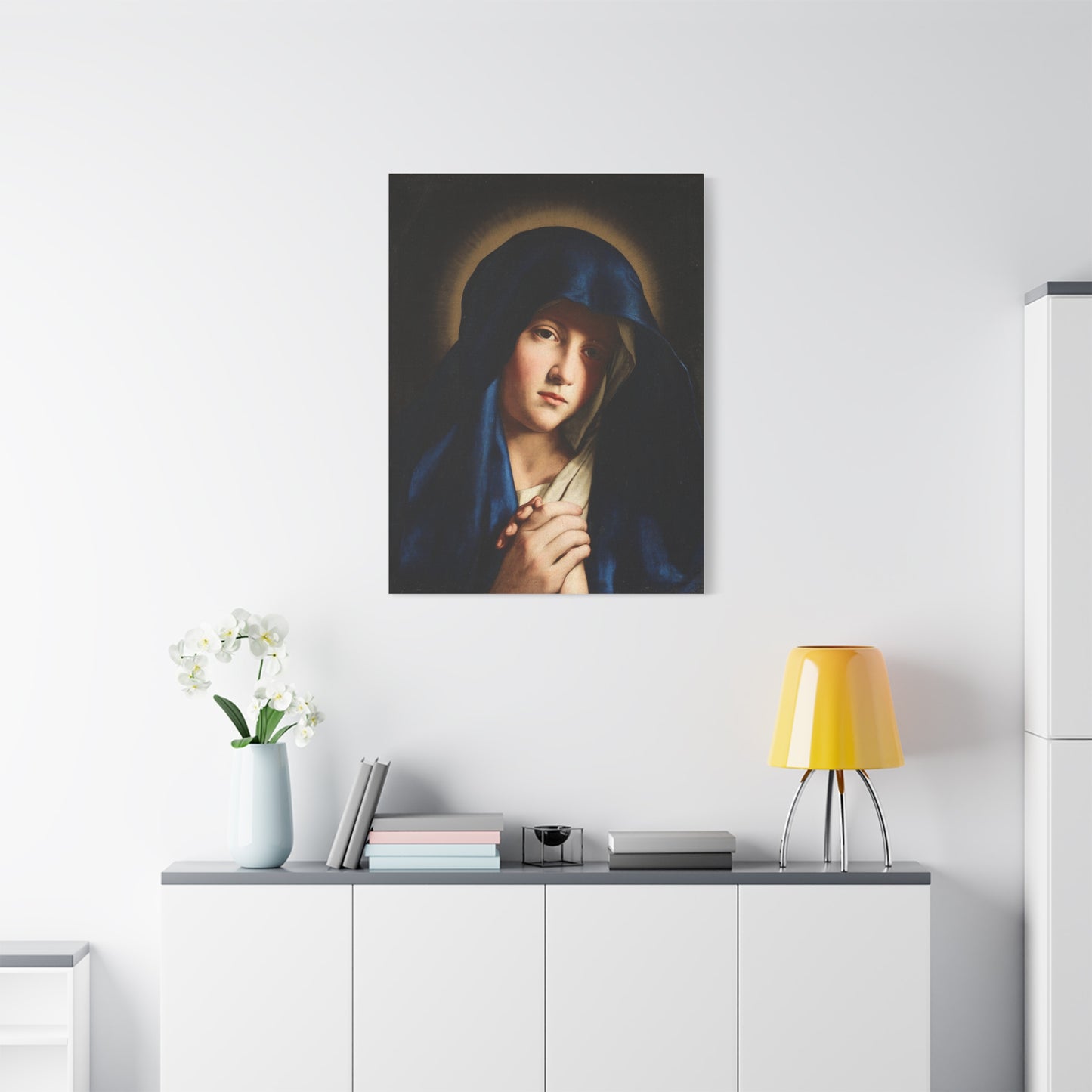Young Virgin Mary Catholic HQ Print on Canvas Ready To Hang - Virgin Mary Canvas