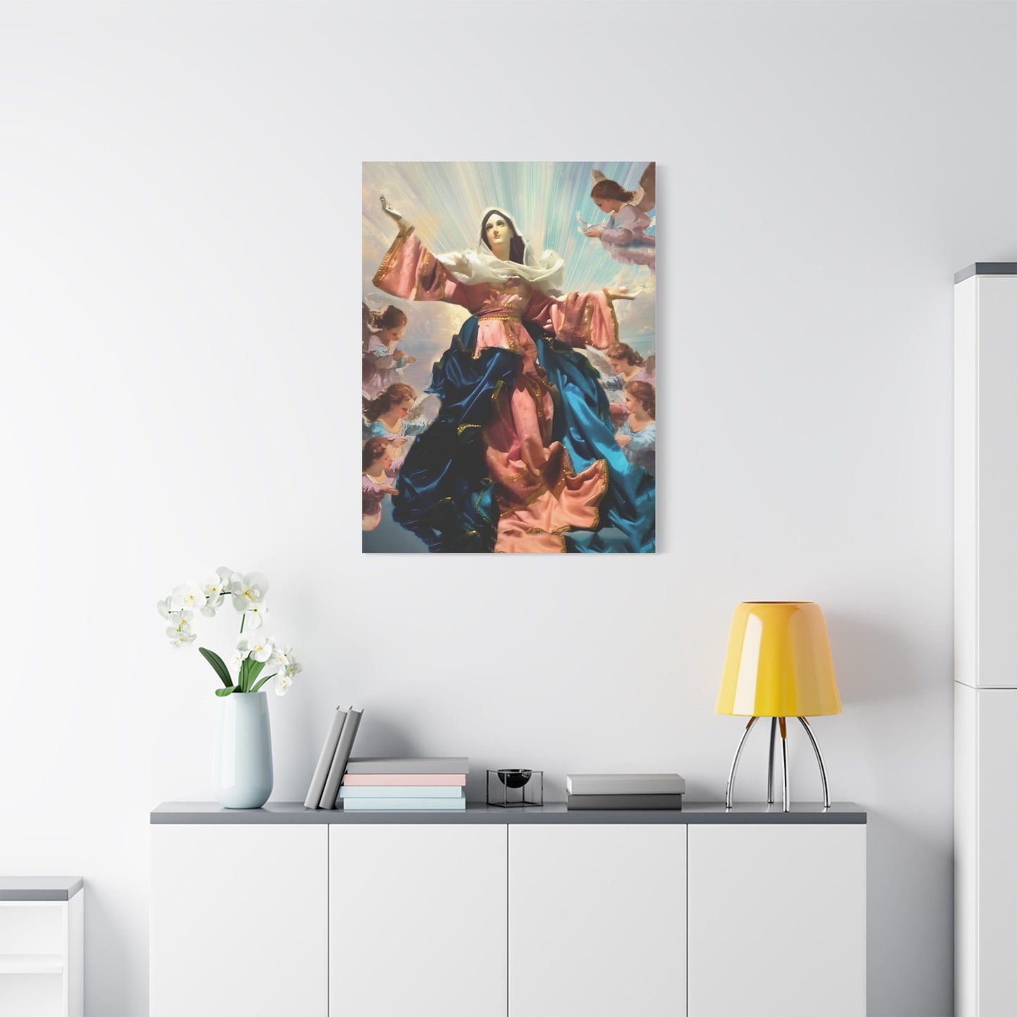 Our Lady Mary Assumption Canvas Print, Catholic Decor Wall, Gift Religious Christian