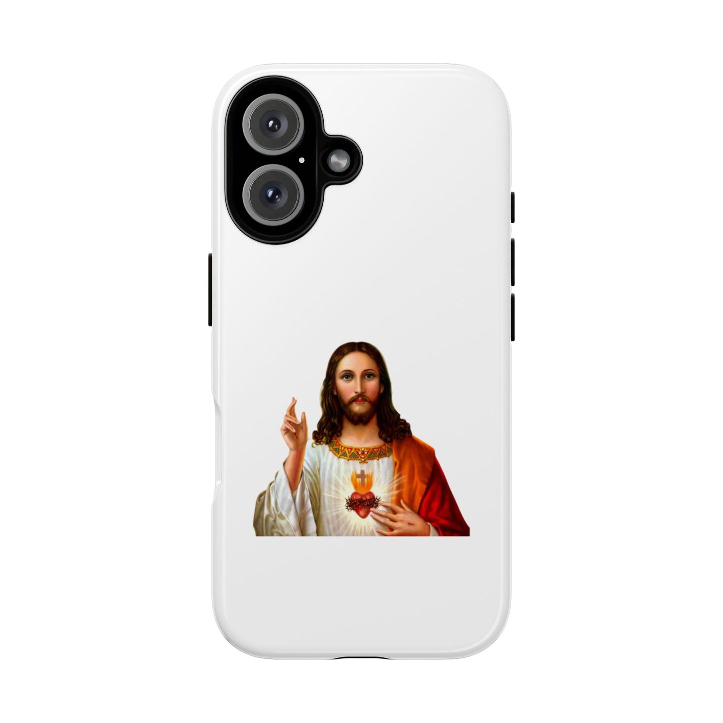Artistic Phone Case Featuring Jesus, Tough Phone Case, Christian Gift, Religious Phone Cover, Inspirational Phone Accessory, Unique Jesus