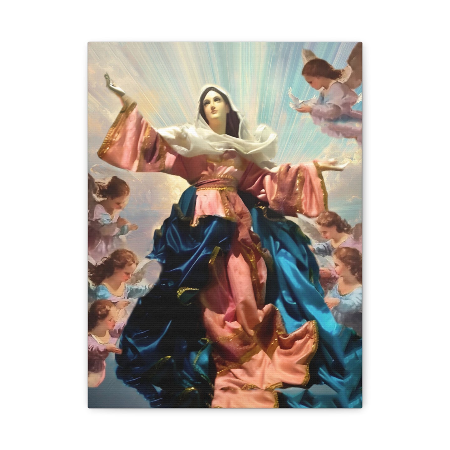 Our Lady Mary Assumption Canvas Print, Catholic Decor Wall, Gift Religious Christian