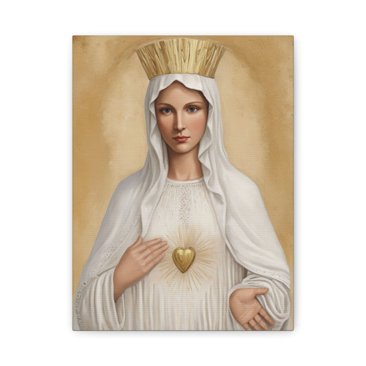 Our Lady Mother Mary Beauraing Canvas Print, Catholic Decor Wall, Gift Religious Christian