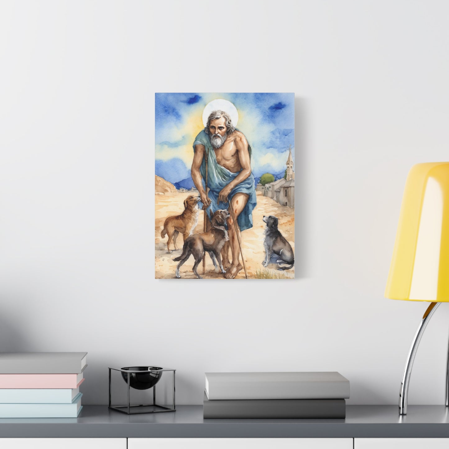 St. Lazarus of Bethany Catholic Canvas Wall Art, Christian Decor