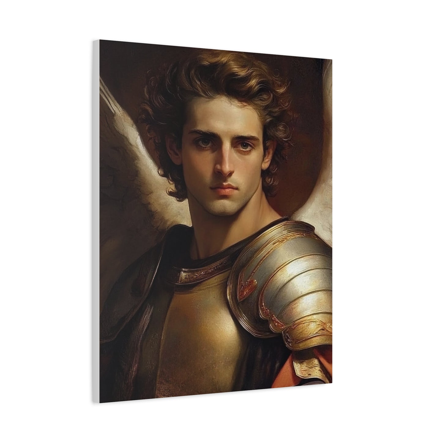 Michael the Archangel Catholic Canvas Wall Art, Christian Decor