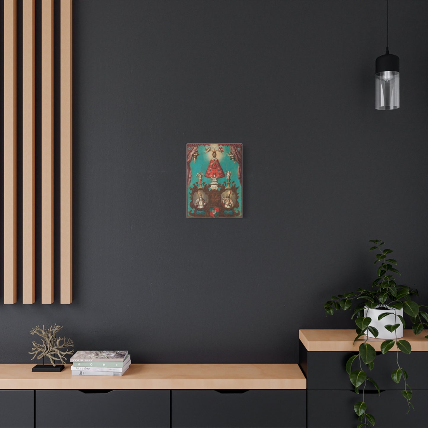 The Virgin of El Camino with St Fermin and St Saturnino Catholic HQ Print on Canvas Ready To Hang - Virgin Mary Canvas