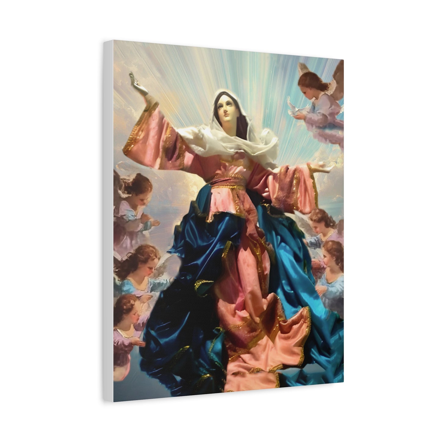 Our Lady Mary Assumption Canvas Print, Catholic Decor Wall, Gift Religious Christian