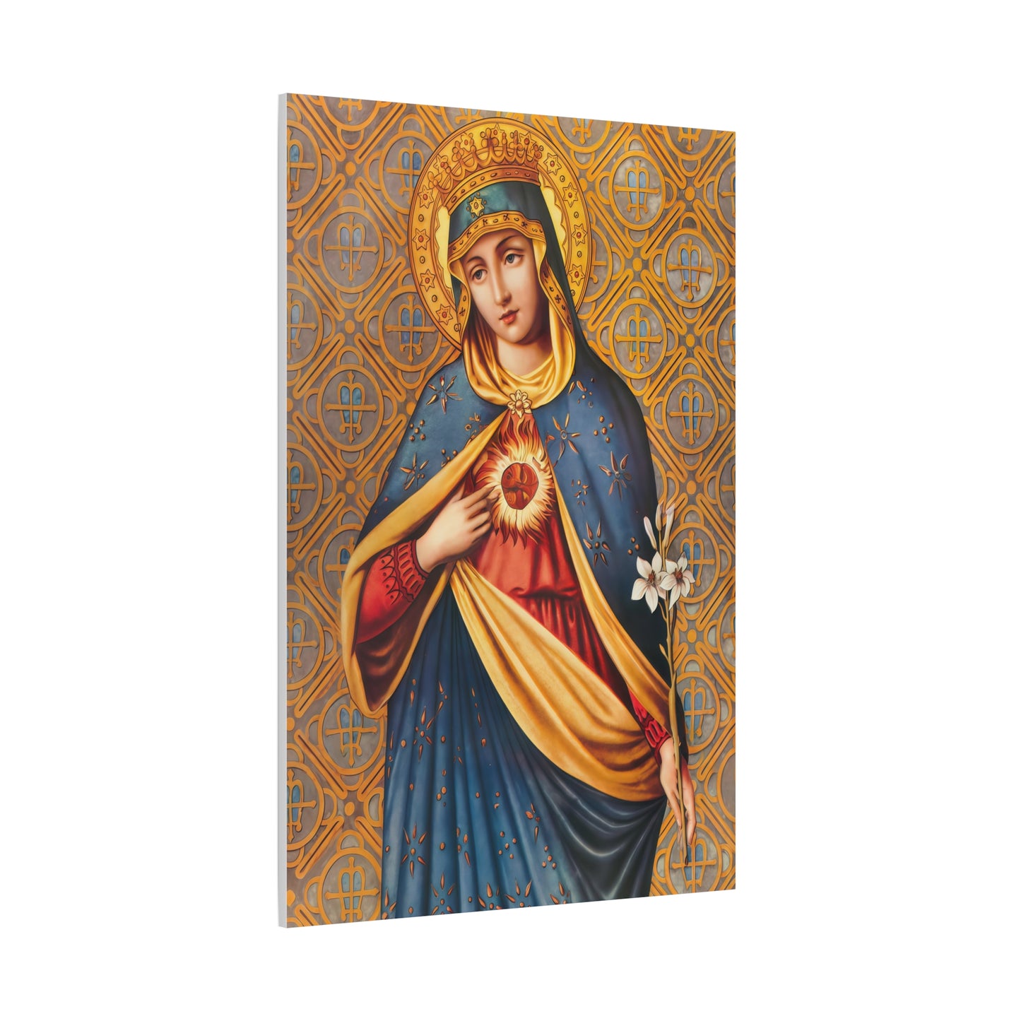 Ready to Hang - Immaculate Conception Mother Mary Catholic Canvas Wall Art, Christian Decor