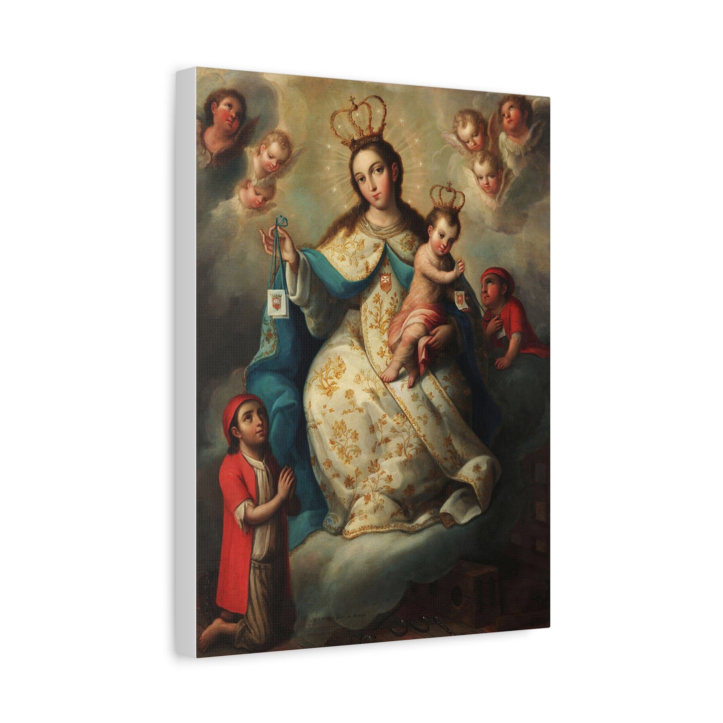 Virgin of Mercyu Catholic HQ Print on Canvas Ready To Hang - Virgin Mary Canvas