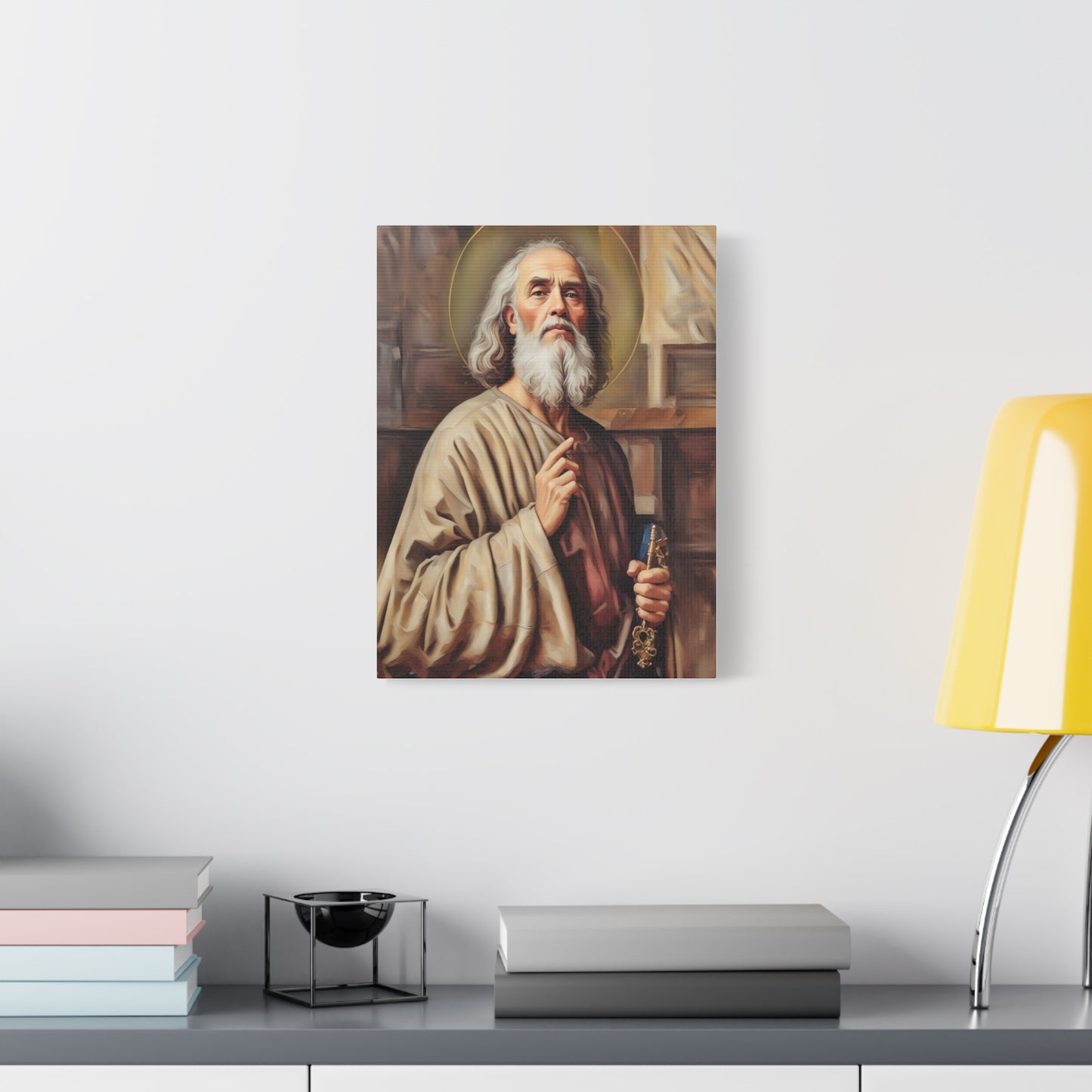 Ready to Hang - St. Peter the Apostle Catholic Canvas Wall Art, Christian Decor