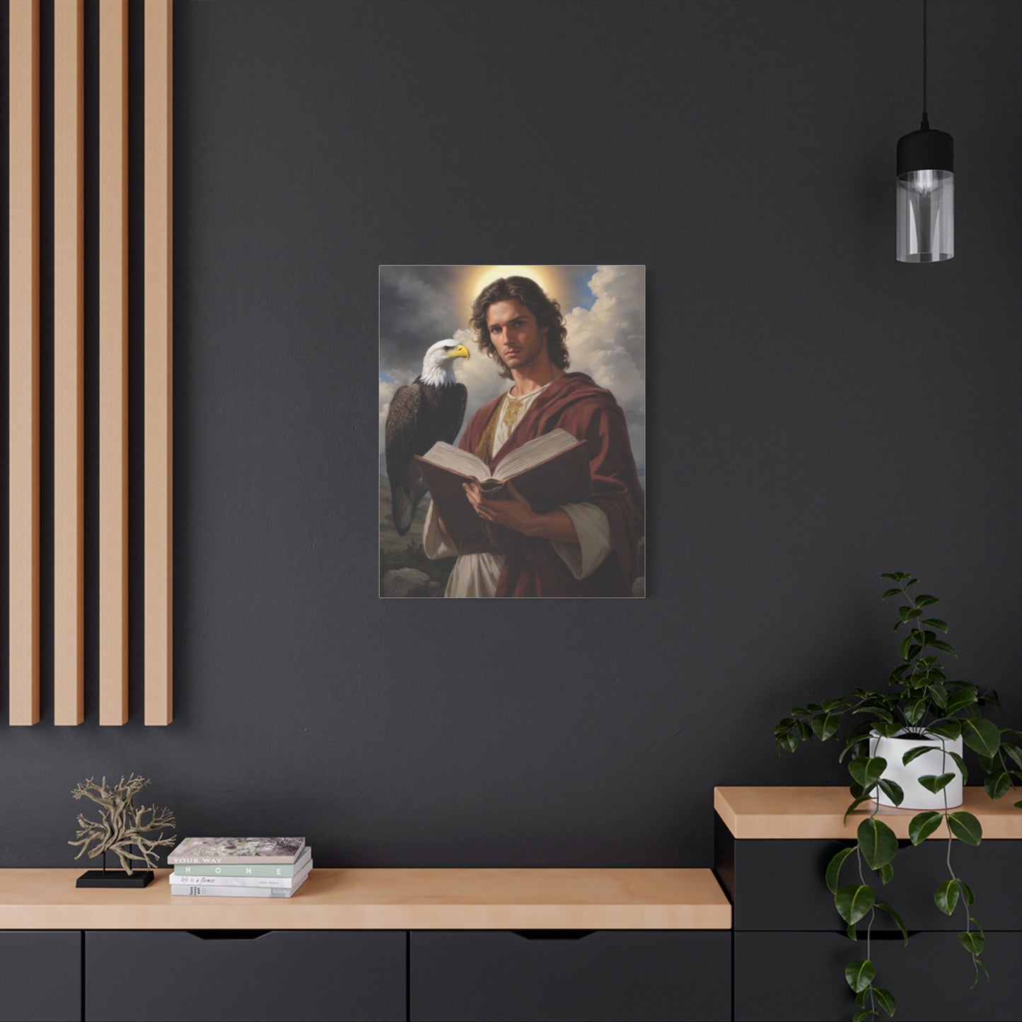 St. John the Evangelist Catholic Canvas Wall Art, Christian Decor