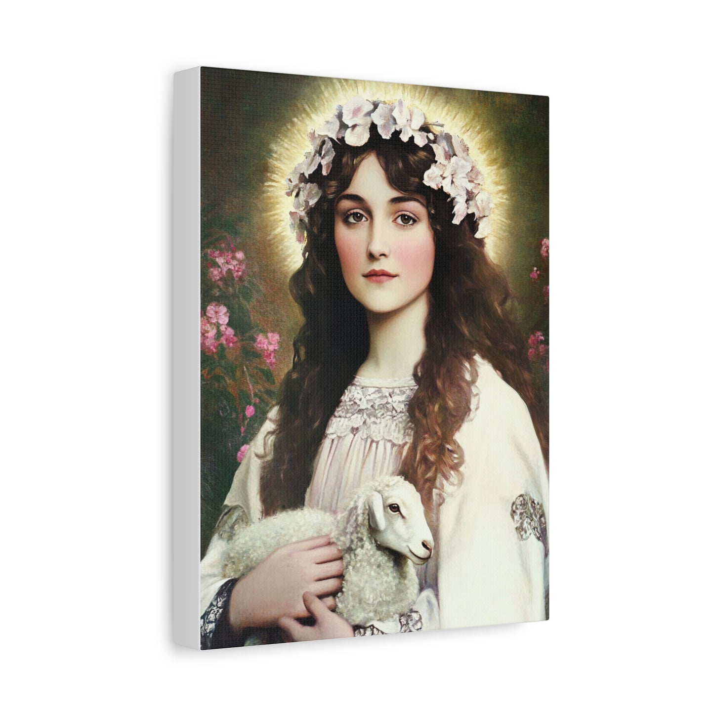 Agnes of rome stCanvas Wall Art, Christian Decor