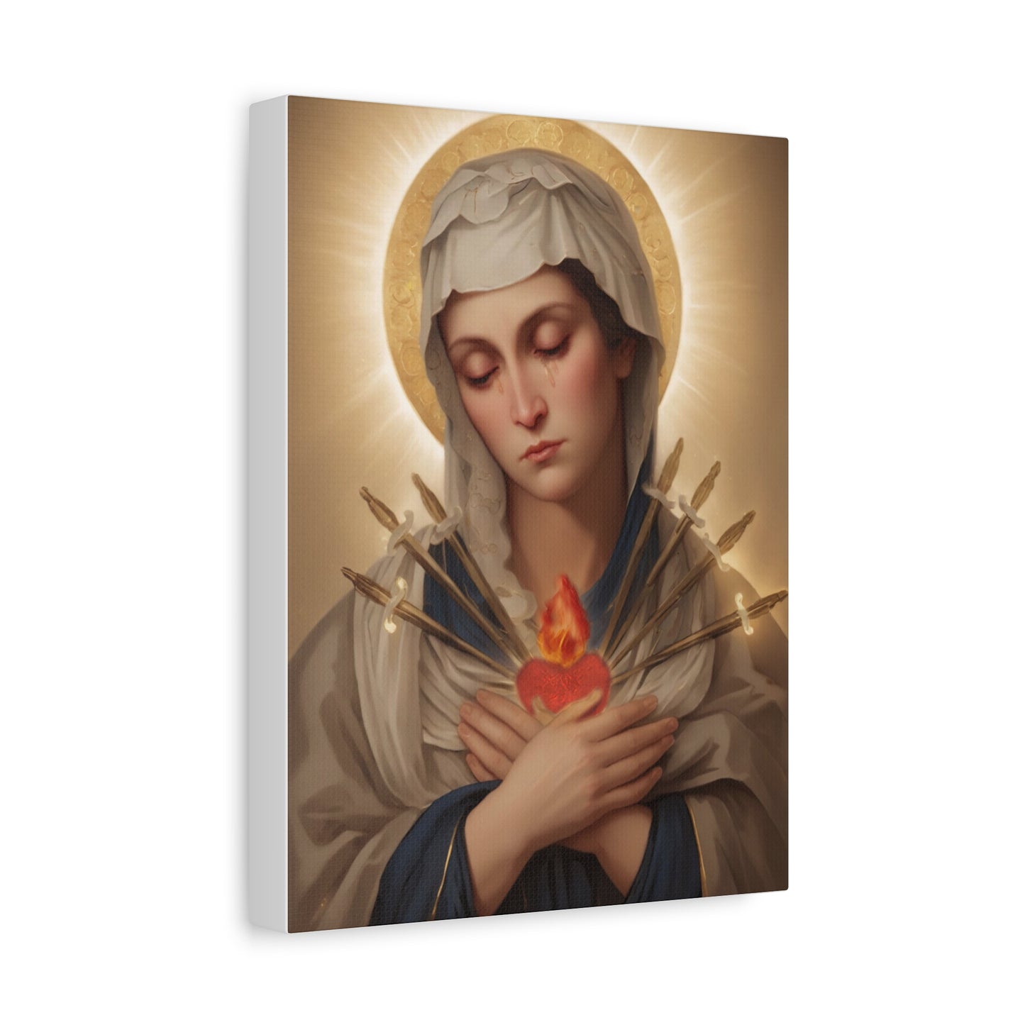 Ready to Hang - Mary Our Lady Of Sorrows Catholic Canvas Wall Art, Christian Decor