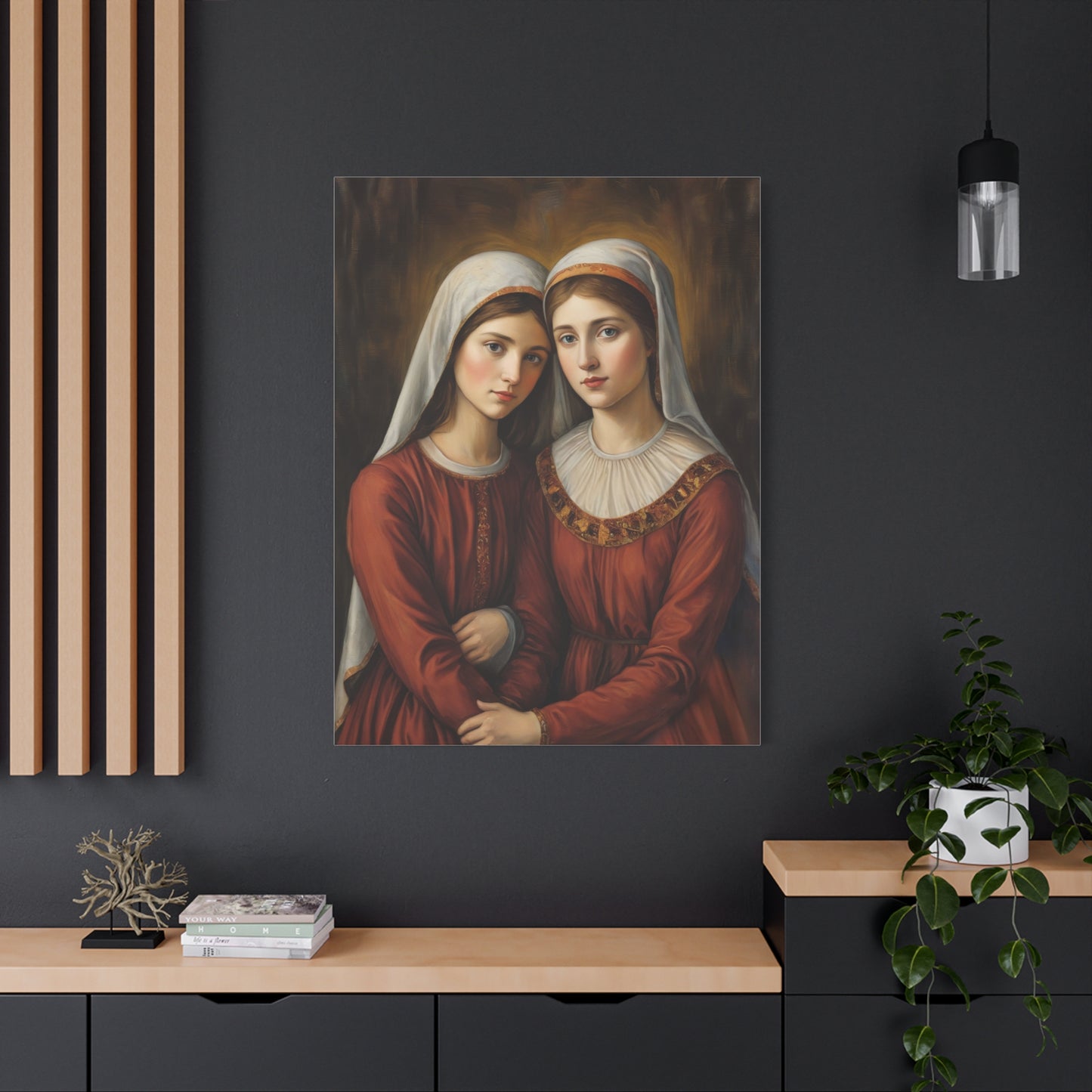 Ready to Hang - Sts. Perpetua and Felicity Catholic Canvas Wall Art, Christian Decor