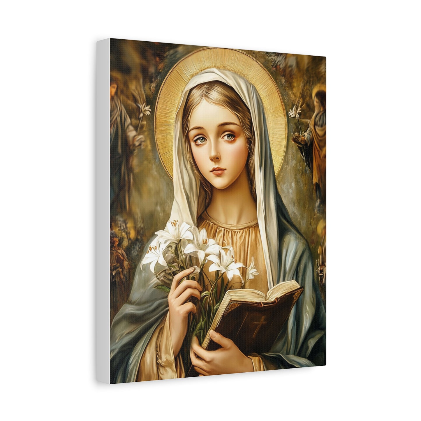 St. Dymphna Catholic Canvas Wall Art, Christian Decor