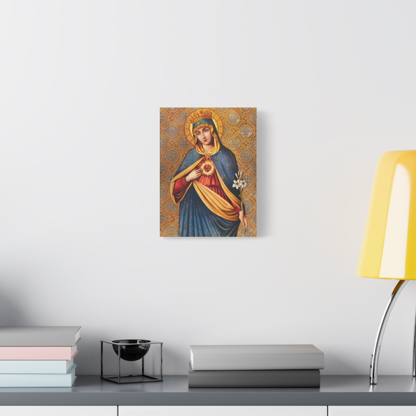 Ready to Hang - Immaculate Conception Mother Mary Catholic Canvas Wall Art, Christian Decor