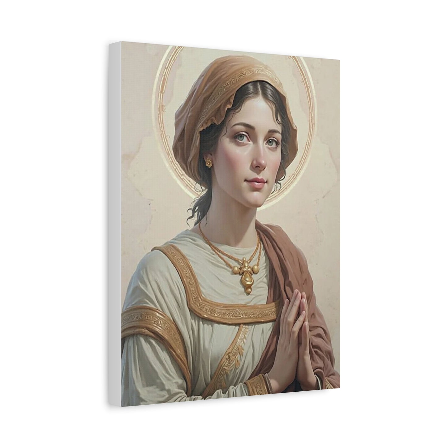 St. Flavia Domitilla Catholic Canvas Wall Art, Christian Decor