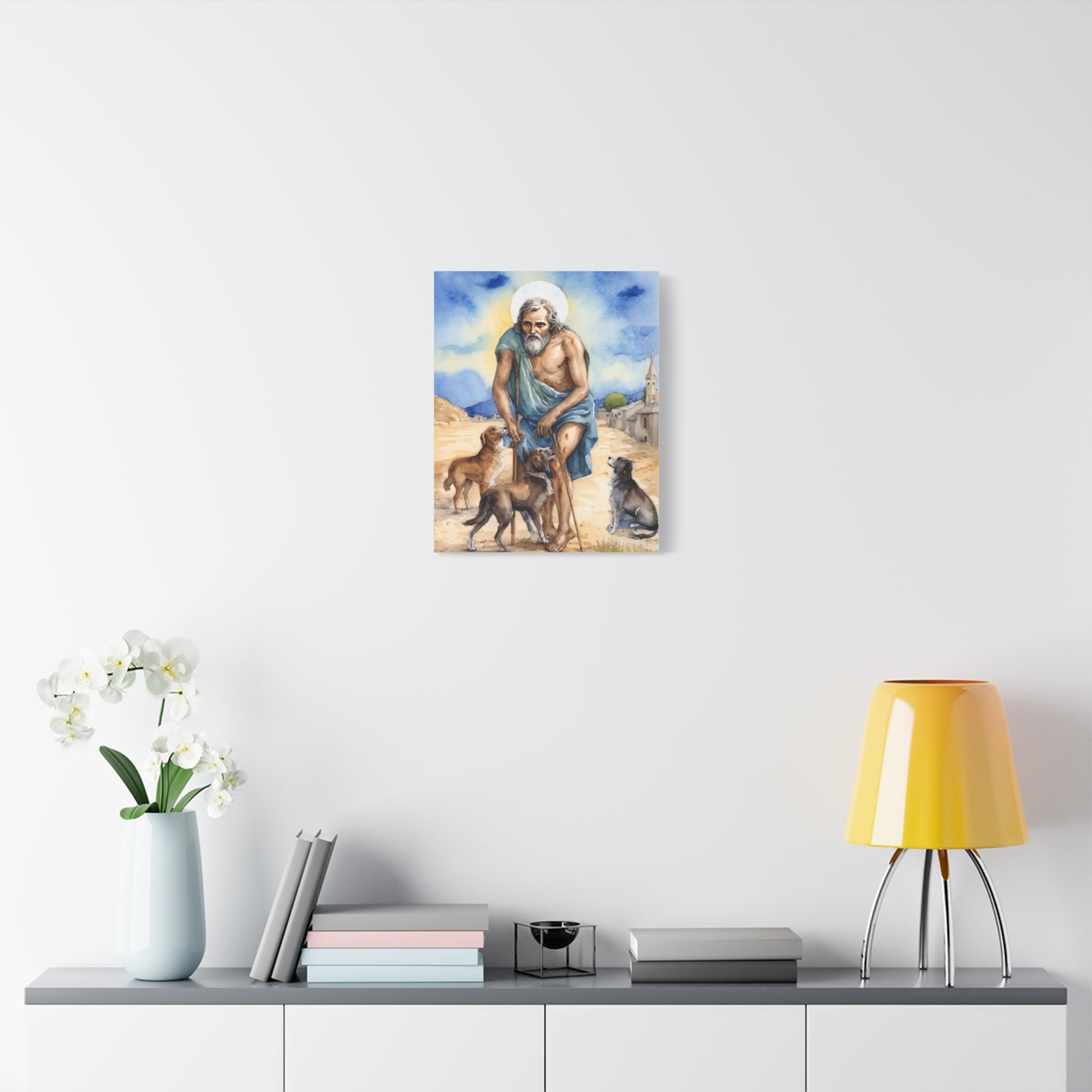 St. Lazarus of Bethany Catholic Canvas Wall Art, Christian Decor