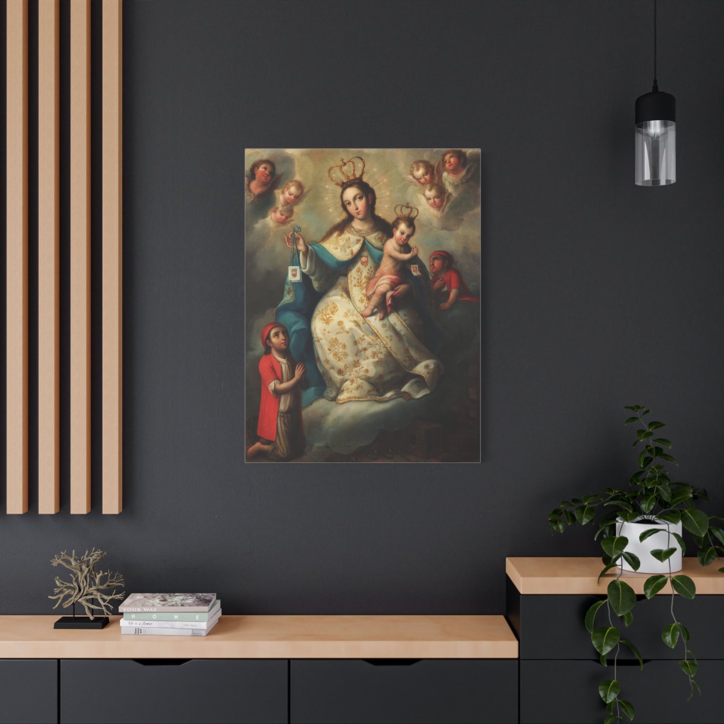 Virgin of Mercyu Catholic HQ Print on Canvas Ready To Hang - Virgin Mary Canvas