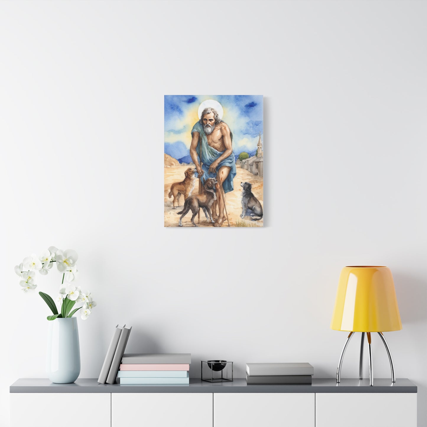 St. Lazarus of Bethany Catholic Canvas Wall Art, Christian Decor