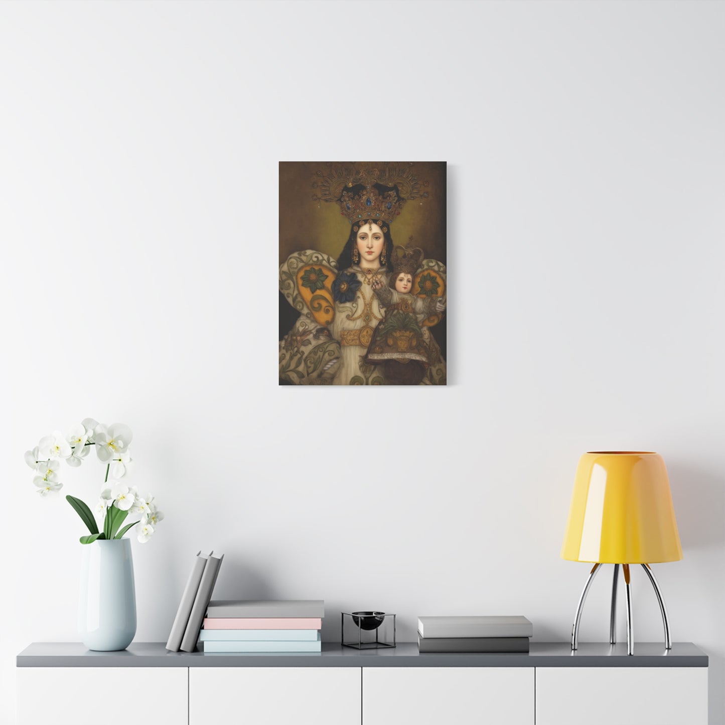 Our Lady Mary Remedies of Odlot Catholic Canvas Wall Art, Christian Decor