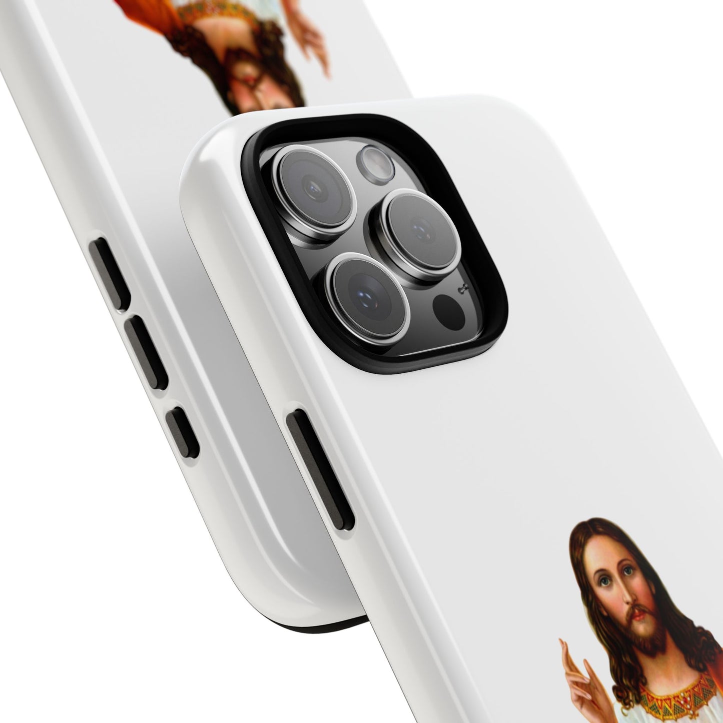 Artistic Phone Case Featuring Jesus, Tough Phone Case, Christian Gift, Religious Phone Cover, Inspirational Phone Accessory, Unique Jesus