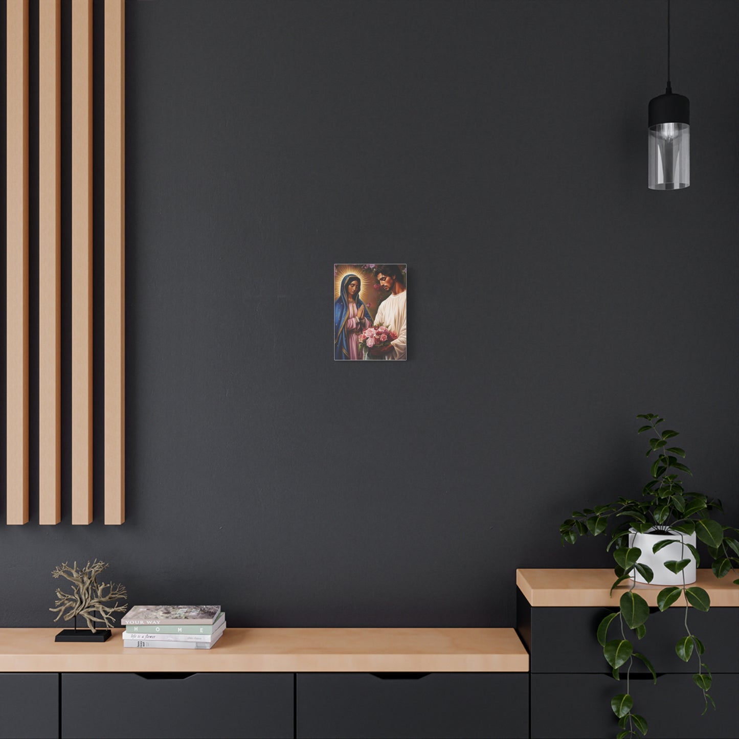 Our Lady Guadalupe and St. Juan Diego Full of Roses Catholic Canvas Wall Art, Christian Decor