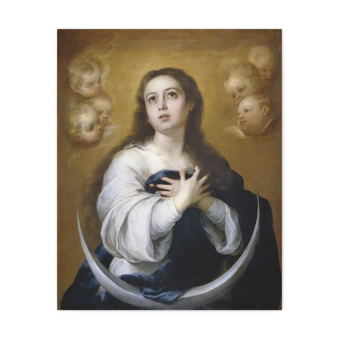 Ready to Hang - Immaculate Conception Virgin Mary Catholic Canvas Wall Art, Christian Decor