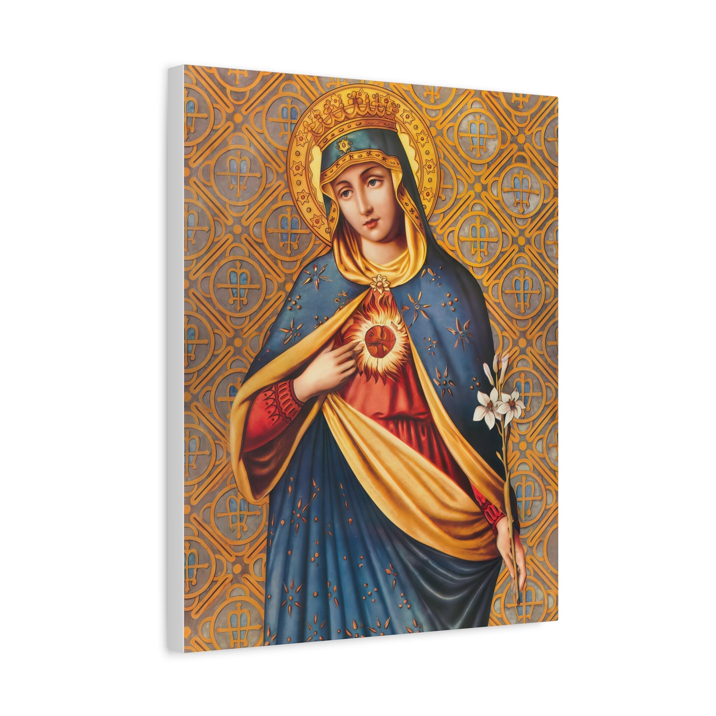 Ready to Hang - Immaculate Conception Mother Mary Catholic Canvas Wall Art, Christian Decor