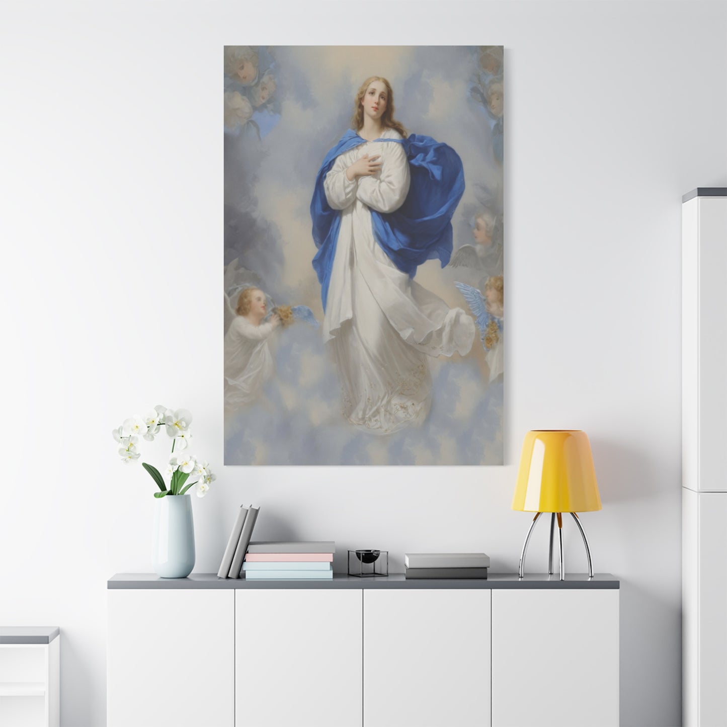 Ready to Hang - Mary Our Lady Assumption Catholic Canvas Wall Art, Christian Decor
